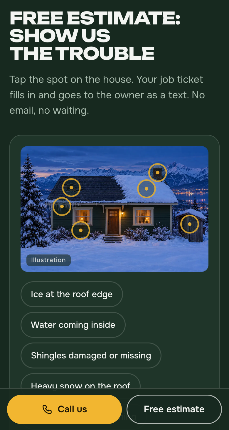 Roof Check on a phone